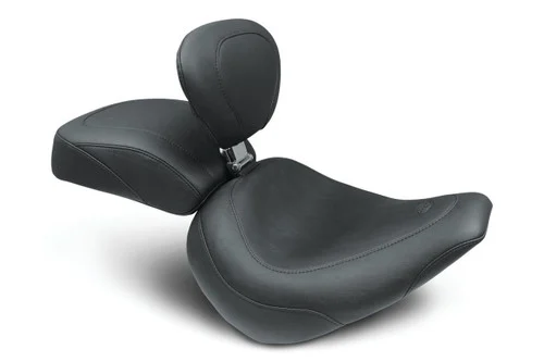 Mustang Wide Tripper Solo Seat with Driver Backrest for '18-Up Harley Davidson Softail Breakout